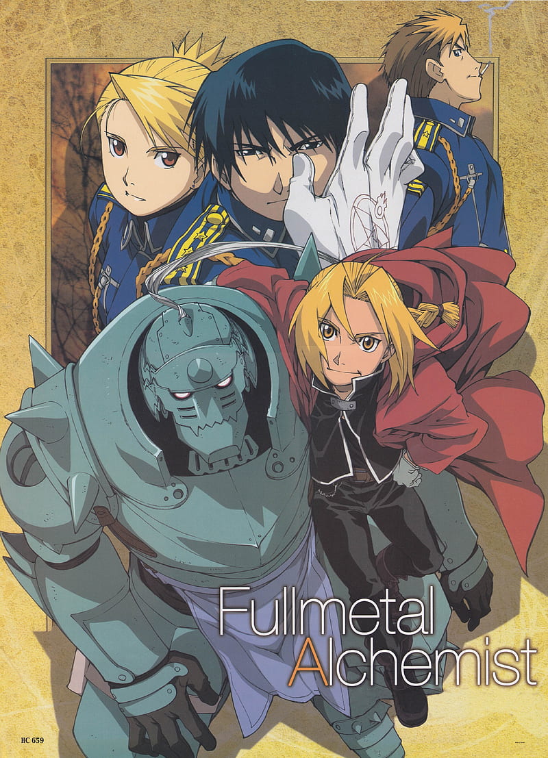 anime, Full Metal Alchemist, Elric Edward, Roy Mustang, Elric Alphonse, HD phone wallpaper