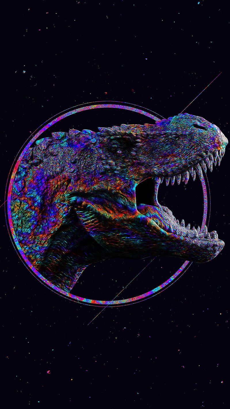 Dinosaur , circle, color, dino, HD phone wallpaper