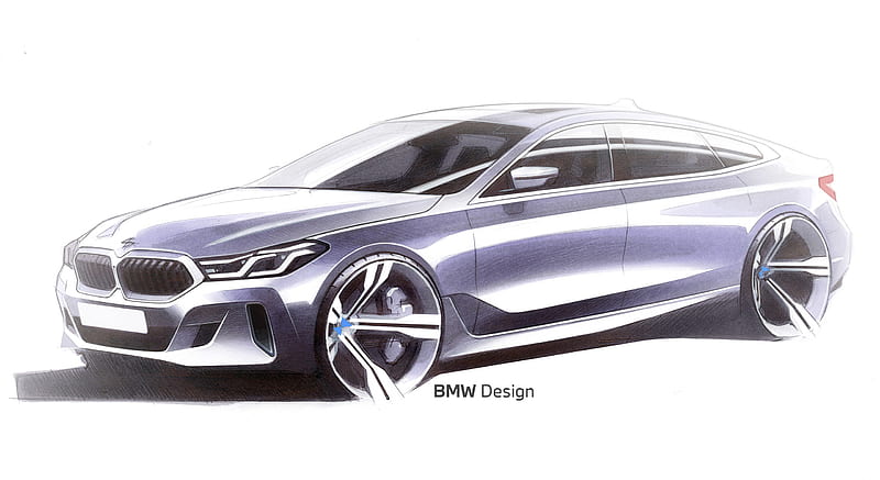 2021 BMW 6 Series Gran Turismo - Design Sketch , car, HD wallpaper
