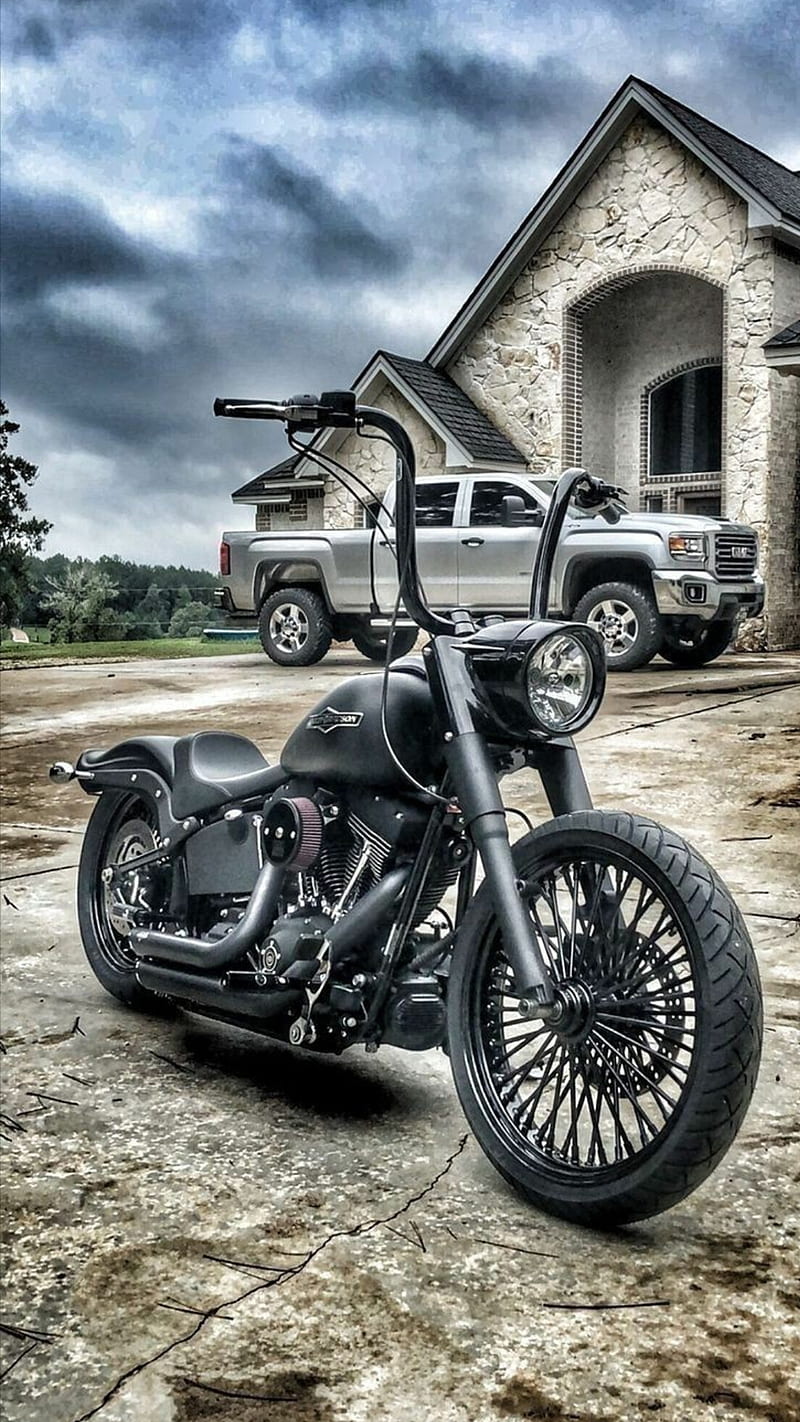 Harley Davidson, motorcycle, motor, truck, black, , bike, HD phone wallpaper  | Peakpx