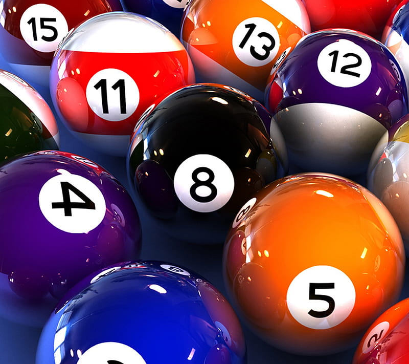 Pool Balls, color, colorful, games, new, numbers, HD wallpaper