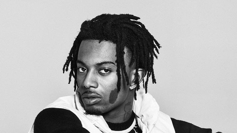 black and white of playboi carti in white background music, HD wallpaper