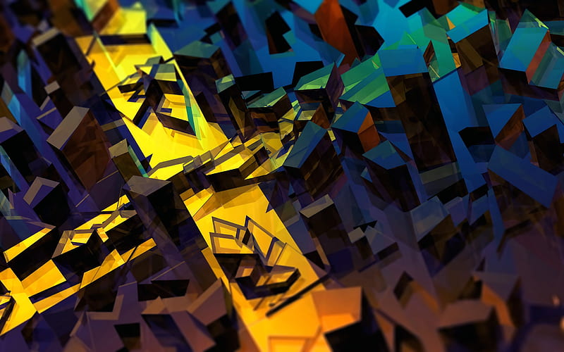 Splinters 3d Abstract , 3d, abstract, artwork, HD wallpaper