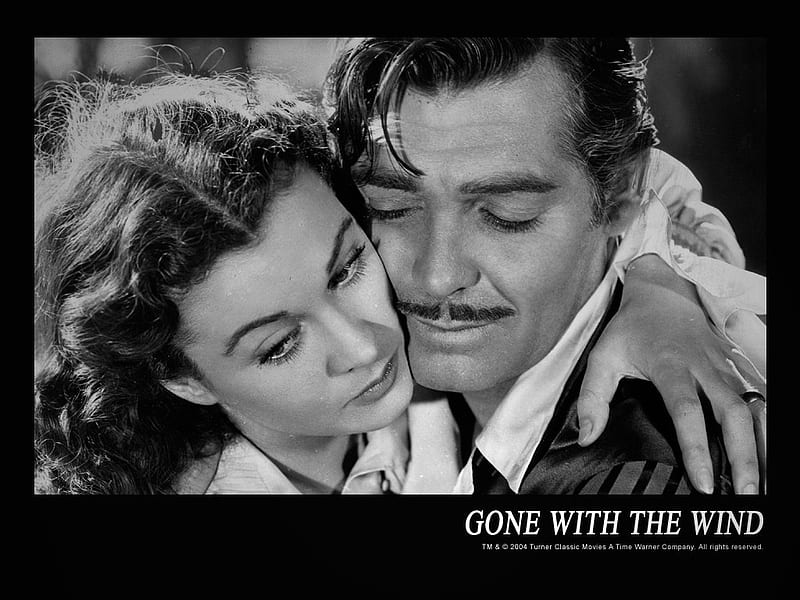 Gone with the wind, cinema, black n white, movies, hollywood, HD wallpaper