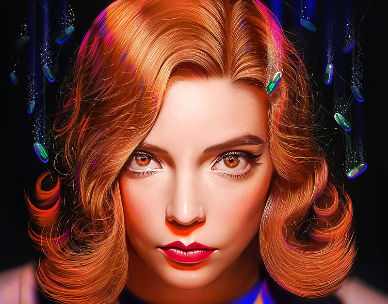 Anya Taylor-Joy The Queen's Gambit Art, HD wallpaper