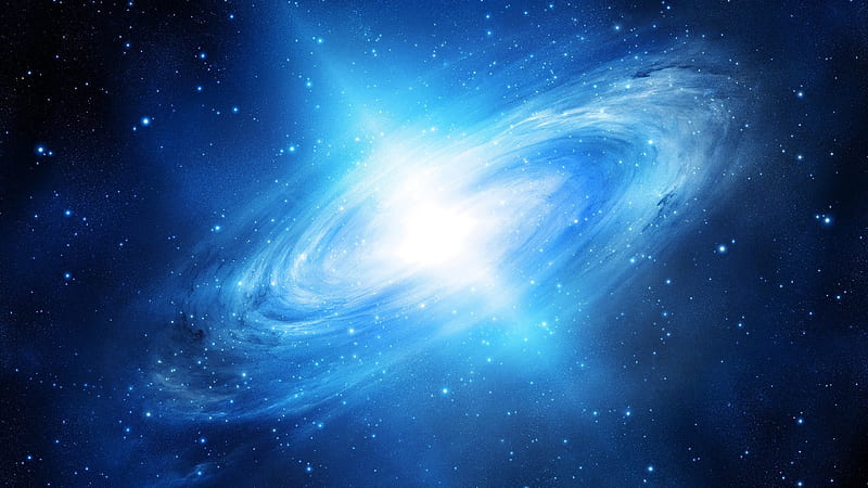 Bright Blue Stars During Nighttime Galaxy, HD wallpaper