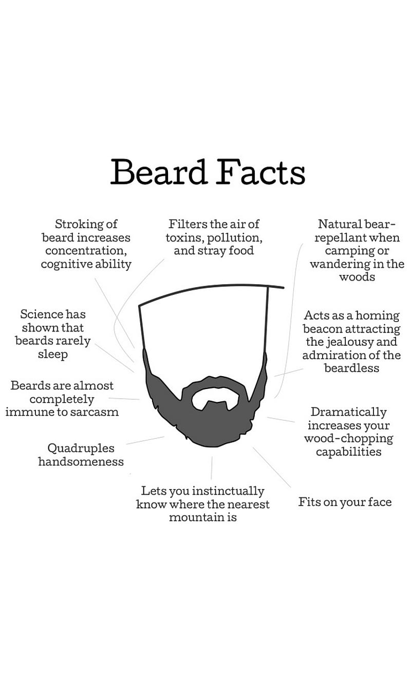 Beard Facts, beard, face, facts, funny, man, HD mobile wallpaper | Peakpx