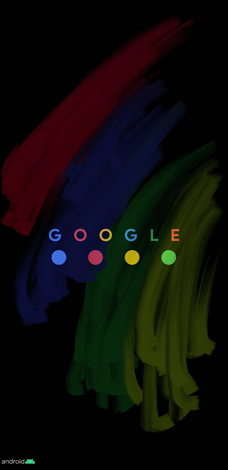Google, abstract transparent, amoled, android, blue, dark, HD phone wallpaper