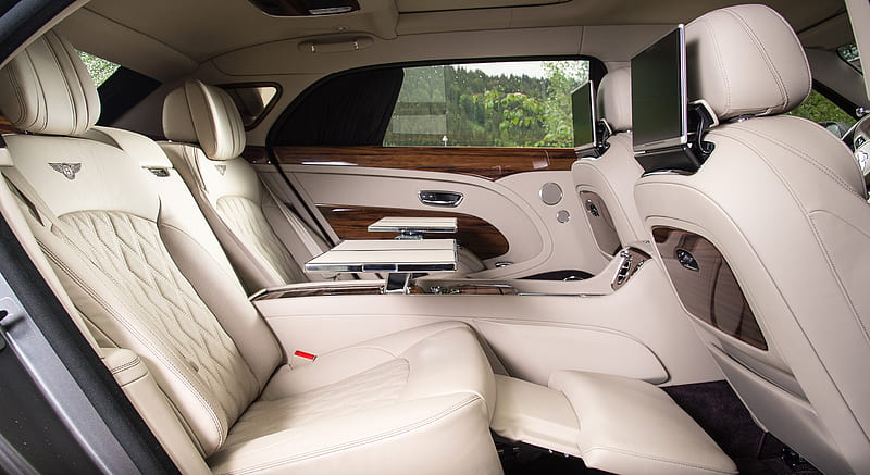 2017 Bentley Mulsanne Extended Wheelbase (Color: Damson over Tungsten) - Interior, Rear Seats , car, HD wallpaper