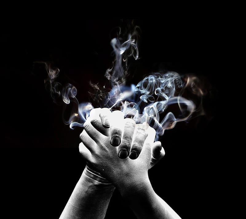 Hands and Smoke, clap, fist, hand, s4, samsung, HD wallpaper