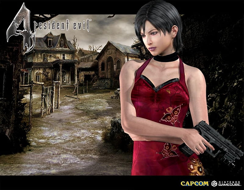ada wong , guns, red, girl, game, resident evil, HD wallpaper