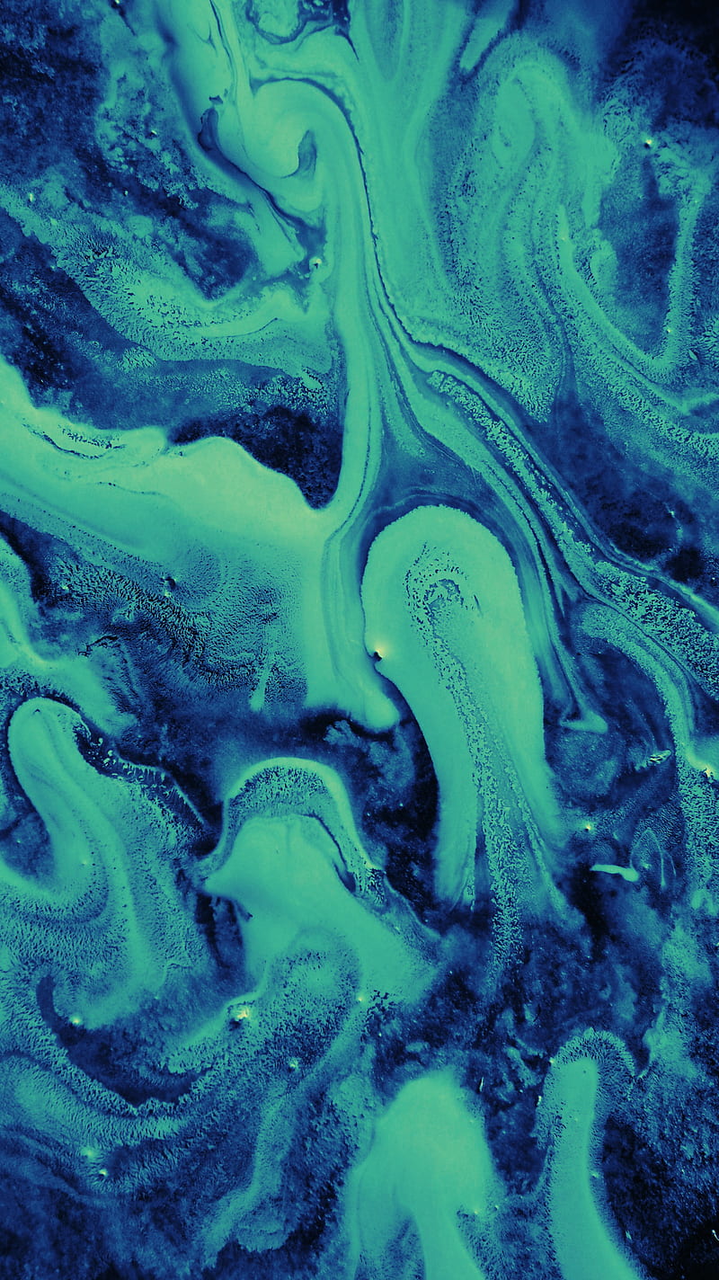 Micro Cosmos II, Abstract, Blue, Liquid, The, green, macro, organic, shapes, HD phone wallpaper