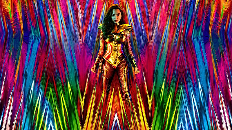 Wonder Woman 1984, gal gadot, dc comics, brunette, colorful, actress, Wonder Woman, movies, HD wallpaper