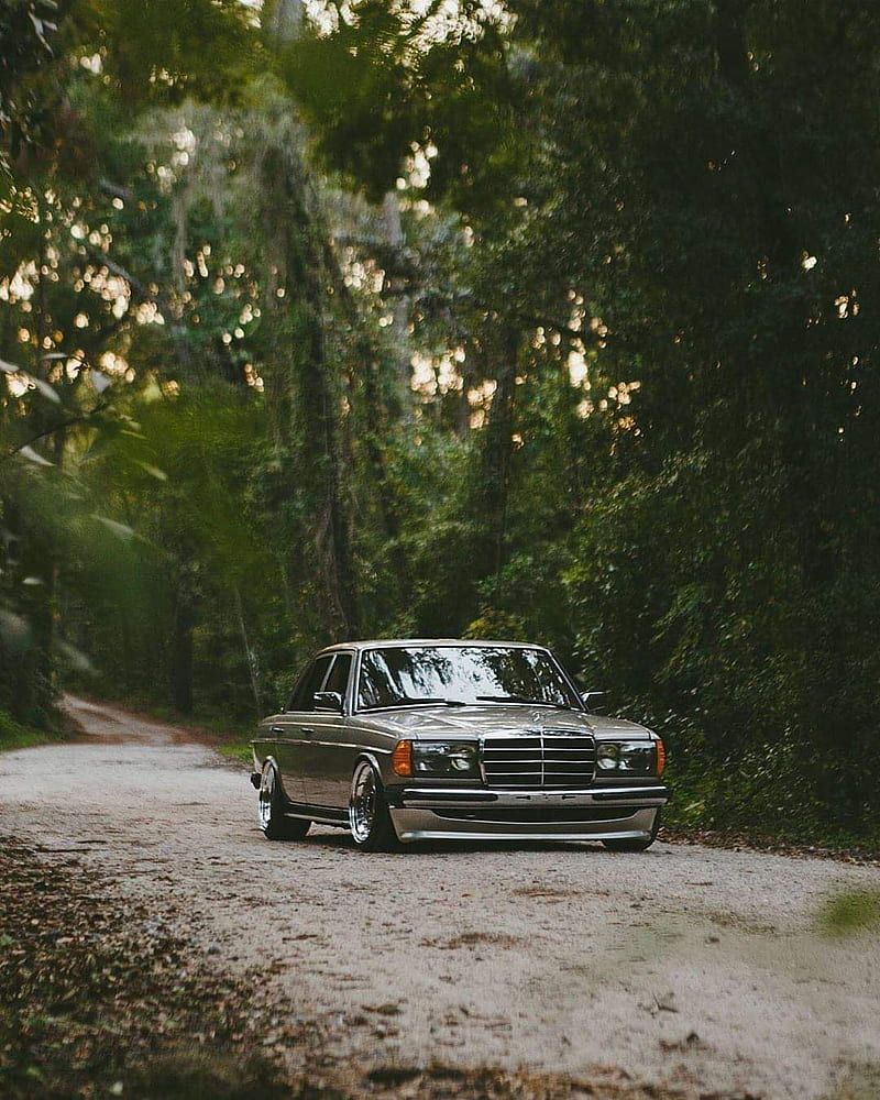 W123, mercedes, stance, tuning, HD phone wallpaper