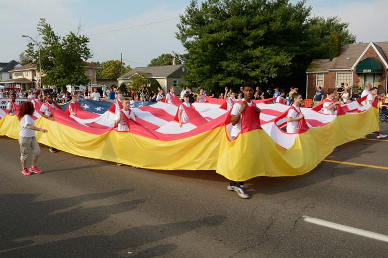 Old Glory Parade, parade, stars and stripes, american flag, old glory, HD wallpaper