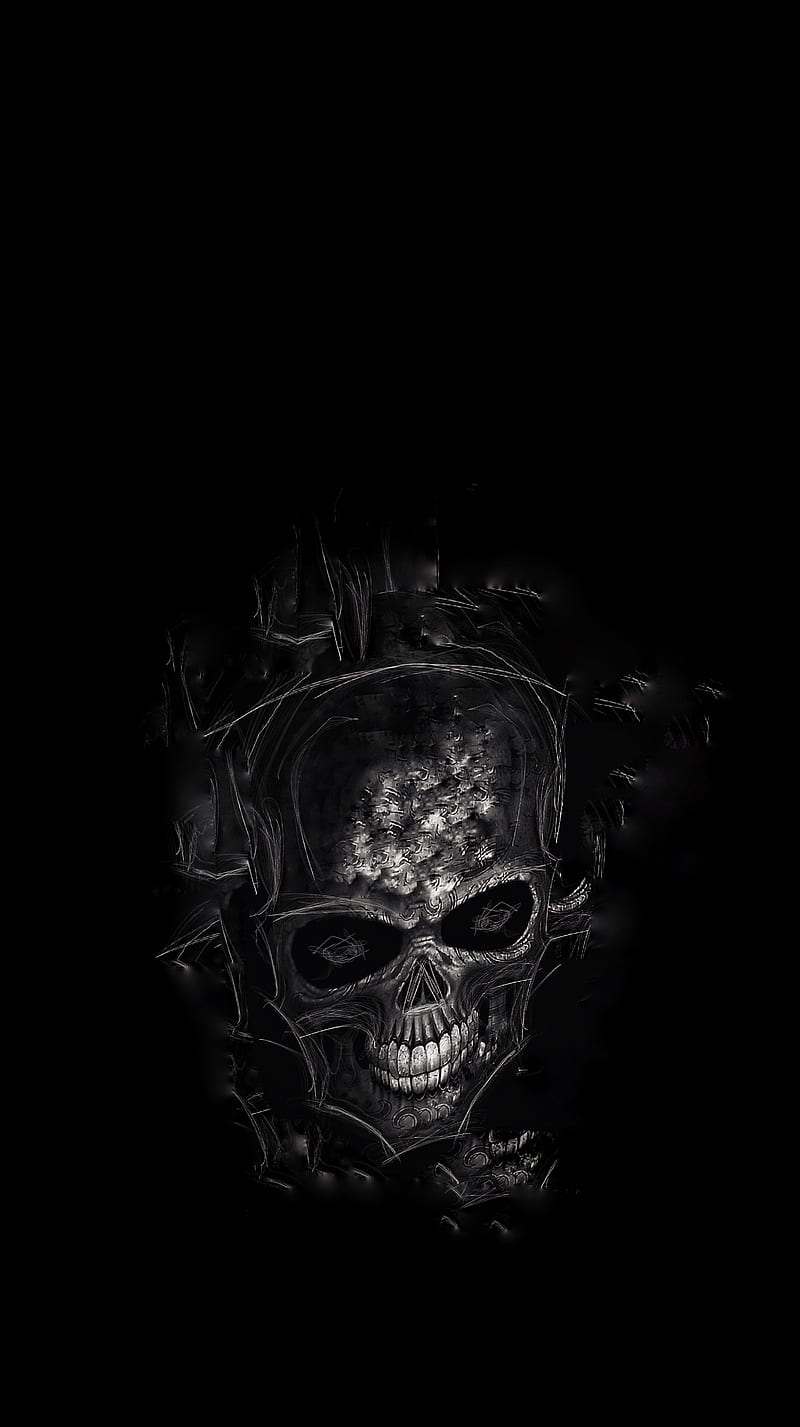 White walker skull, black, darkness, s8, white walker, HD phone ...