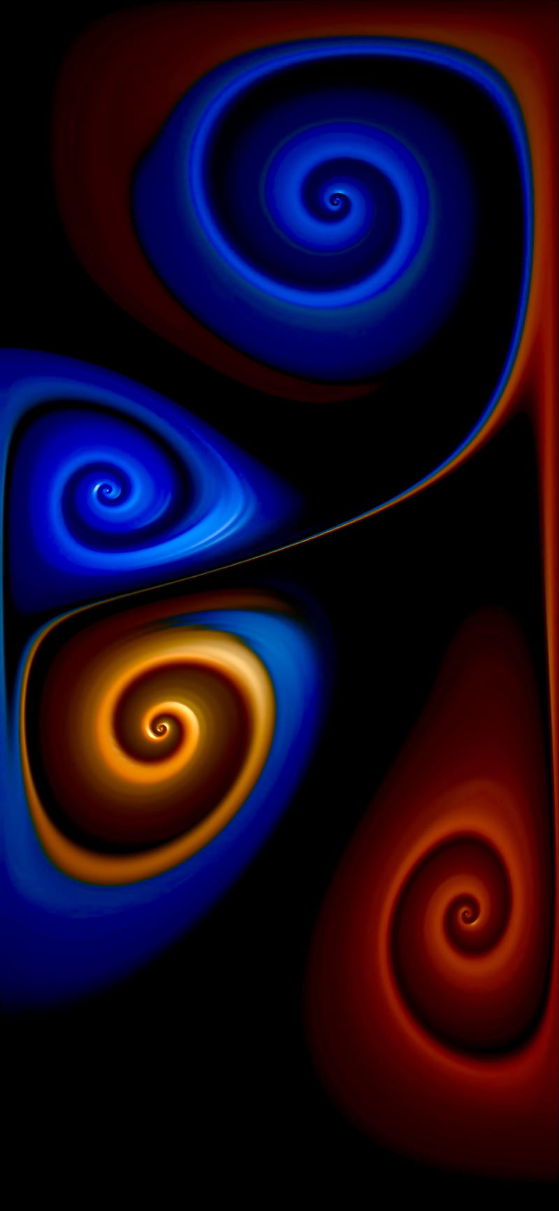 Colors , blue, bright, gold, neon, red, swirl, HD phone wallpaper