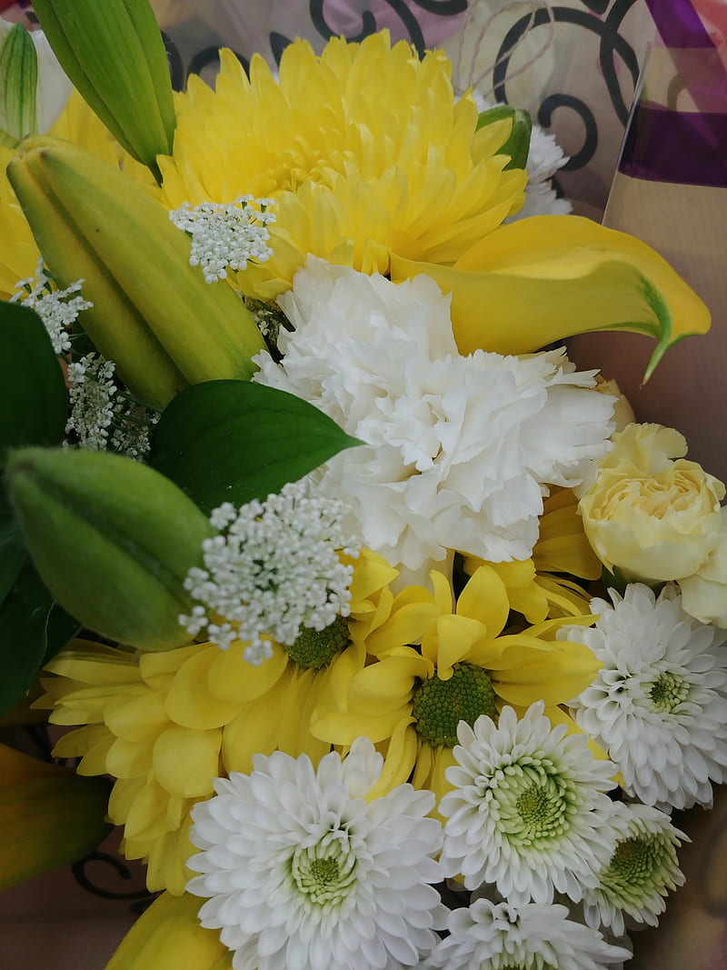 Flores de primavera, ramo, flor, naturaleza, blanco, flores blancas,  amarillo, Fondo de pantalla de teléfono HD | Peakpx