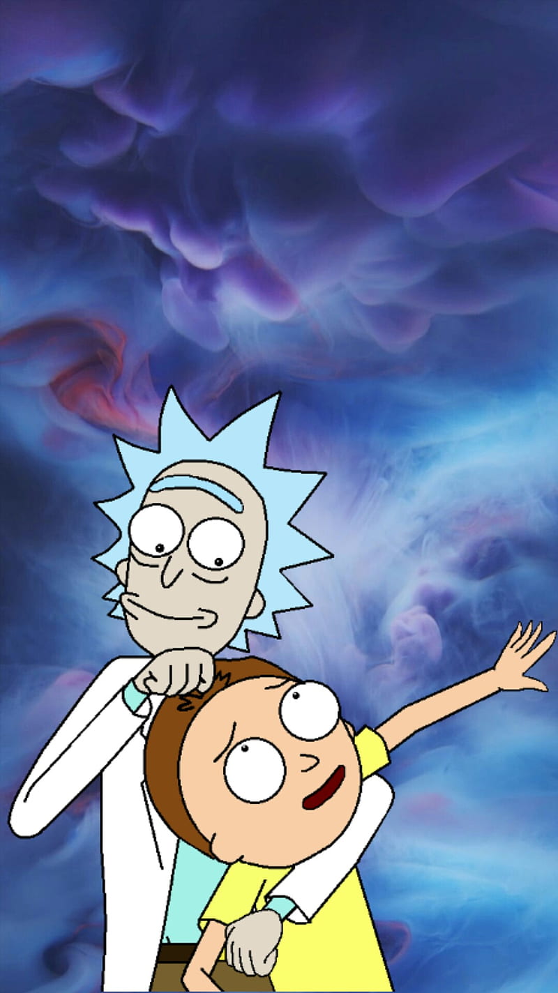 Rick and Morty, rick sanchez, smoke, blue, iphone, HD phone wallpaper ...