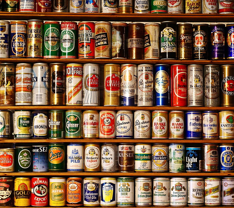 Beer Shelves, alcohol, bar, beers, drink, HD wallpaper
