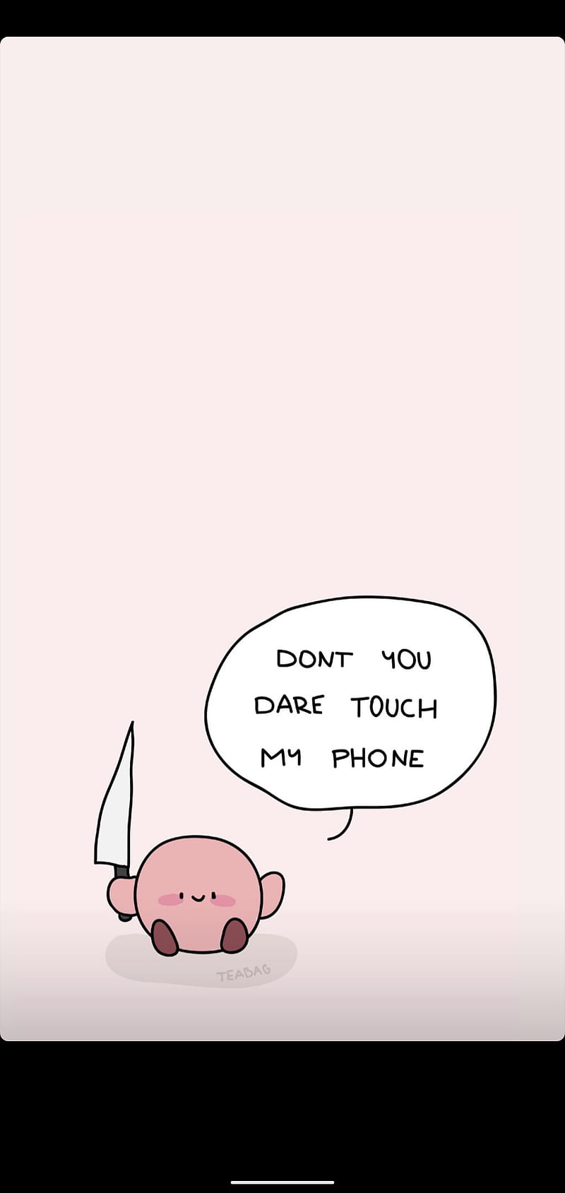 Kirby threatening, cartoon, funny, HD phone wallpaper