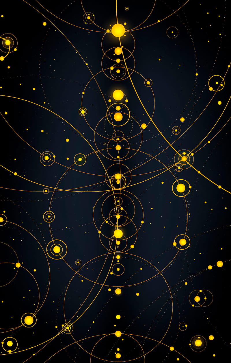 solar system, circles, lines, dotted lines, HD phone wallpaper