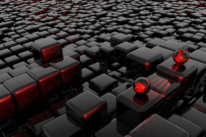 3D Abstract, box, cube, square, HD wallpaper