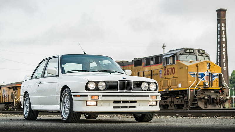 1988 BMW E30 M3, Car, Luxury, Train, BMW, Old-Timer, E30 M3, HD wallpaper