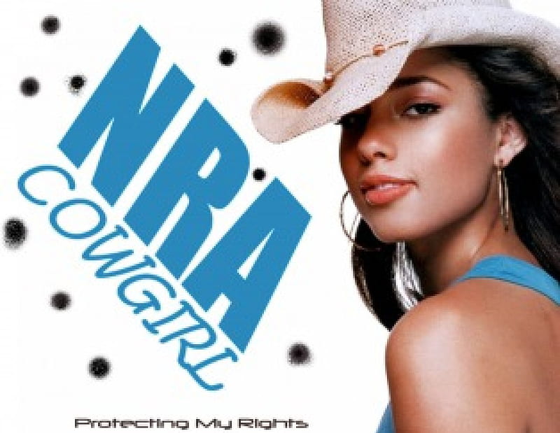NRA Cowgirl, Alicia Keys, female, models, hats, bonito, fun, women, guns, NRA, cowgirls, rights, fashion, western, political, style, HD wallpaper