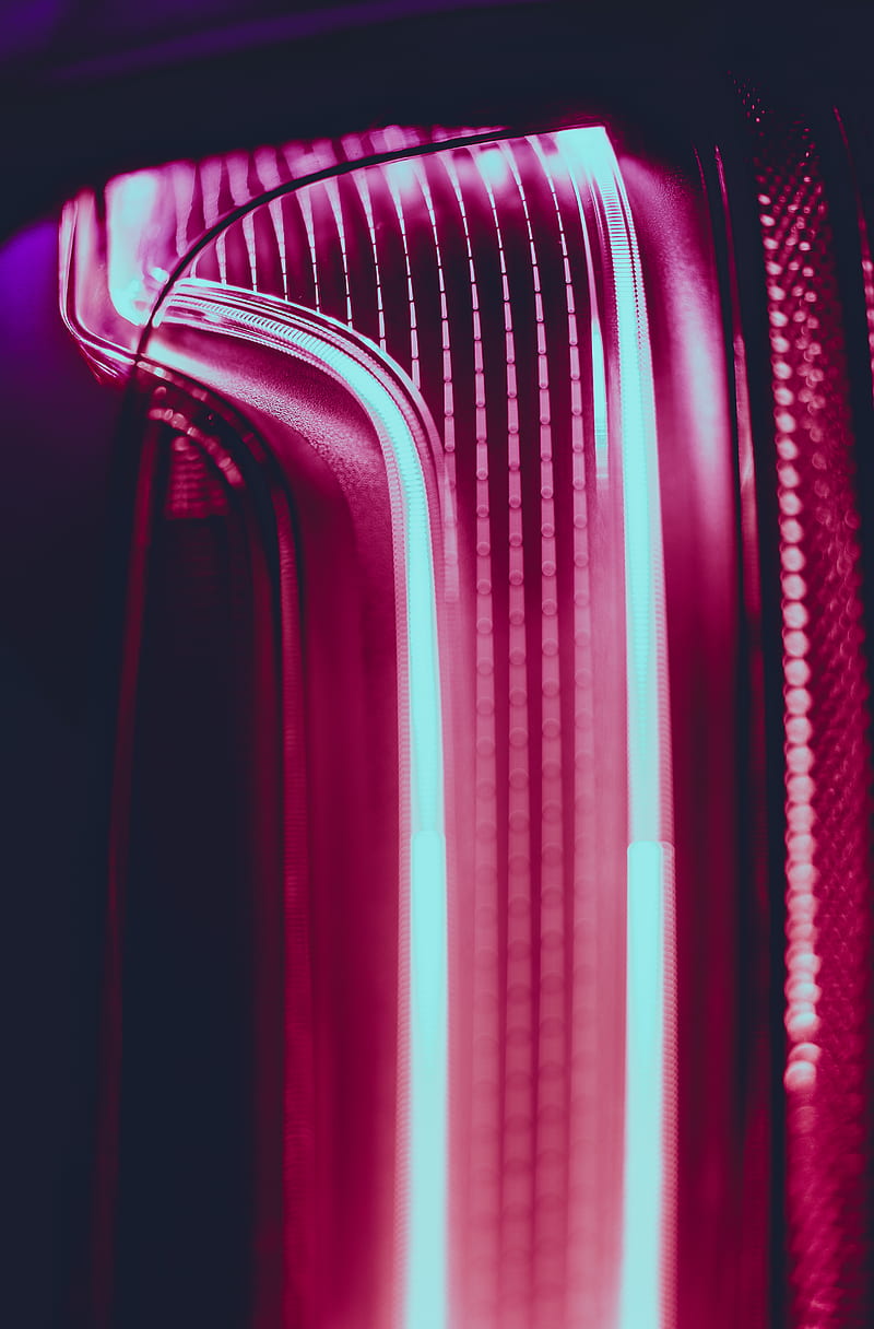 Close-up of glowing lines in a pink neon, HD phone wallpaper