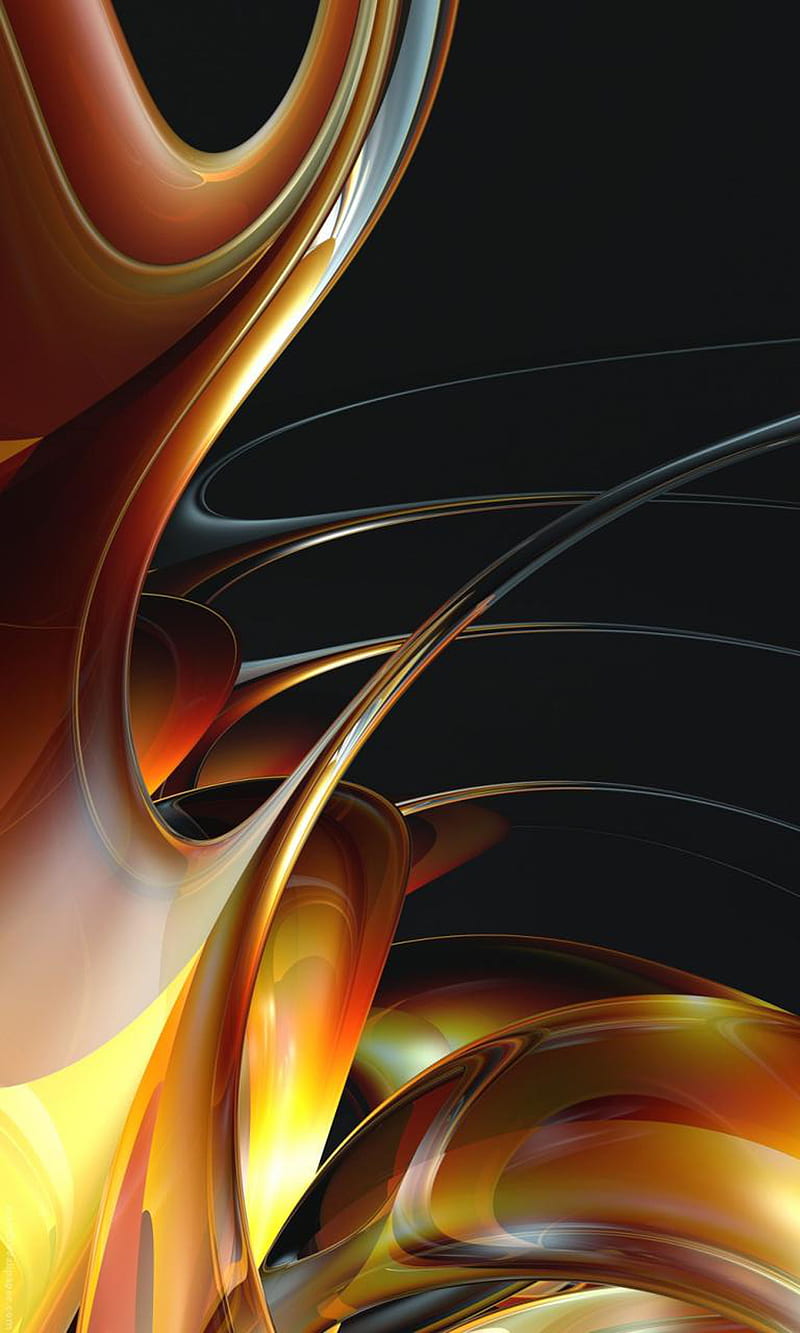 waves, abstract, brown, caramel, forma, wave, HD phone wallpaper