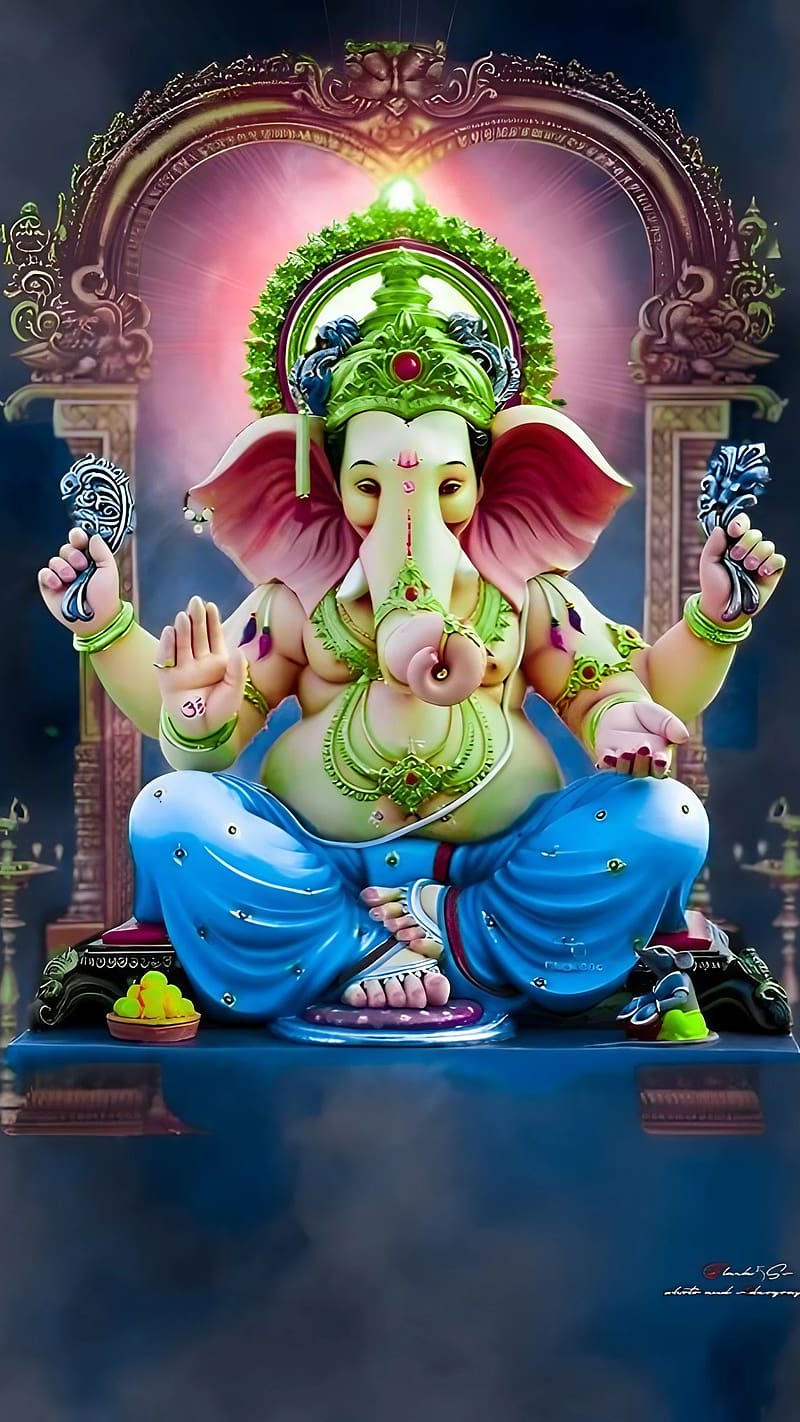 Vighnaharta Shree Ganesh, bappa vighnaharta, lord, god, bhakti, devtional, HD phone wallpaper