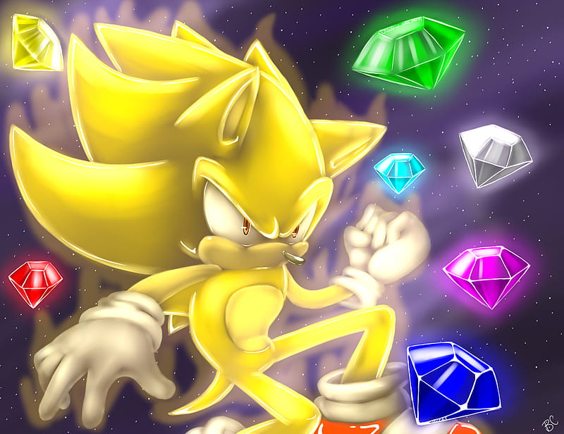 Gold Sonic, Yellow Sonic, HD wallpaper
