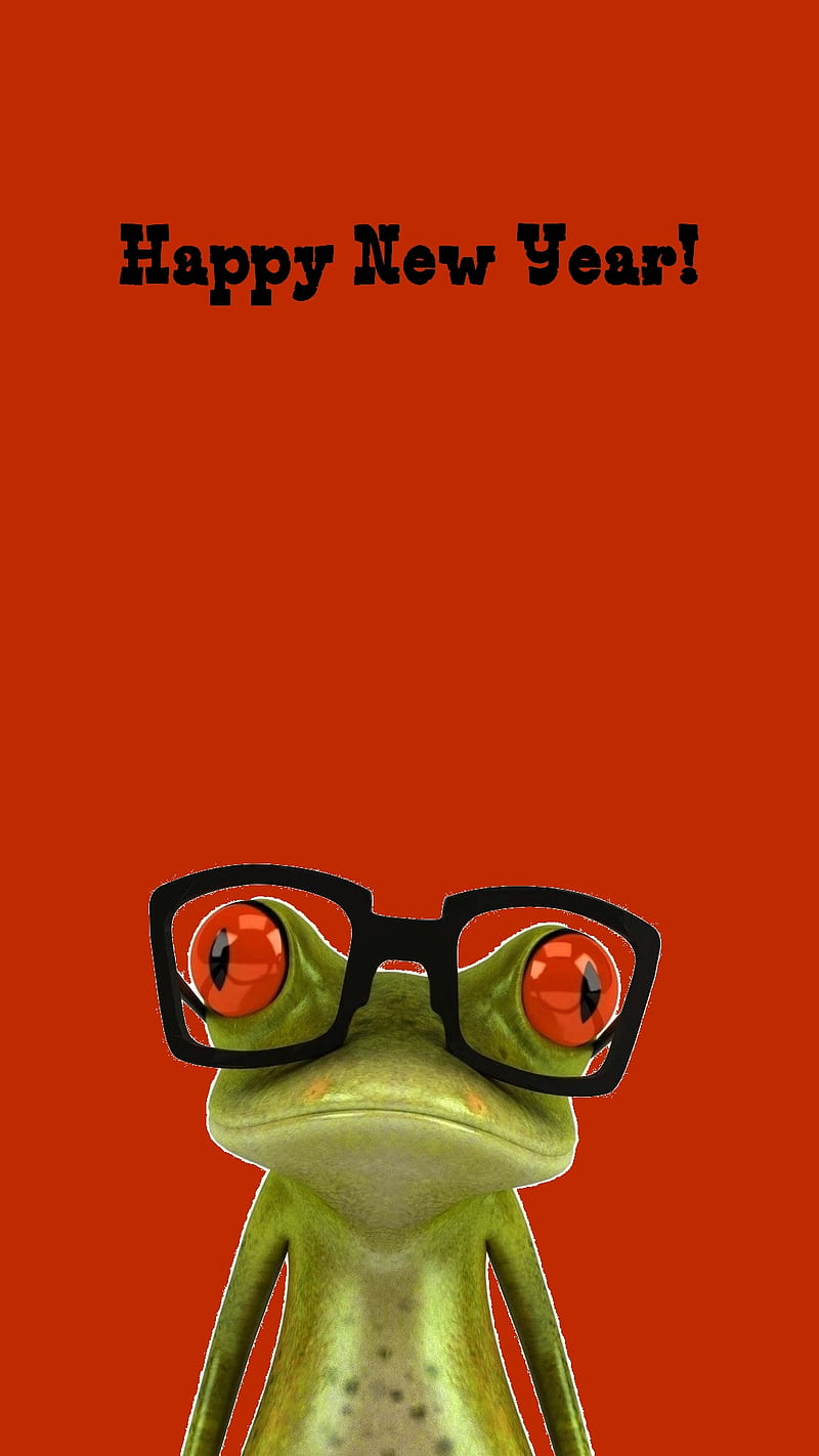 Happy New Year, 2019, from dljunkie, newyear19, frog, frogs, HD phone wallpaper