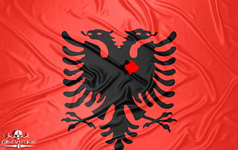  First Albanian Flag Albania Kuq e Zi Kosova Albania