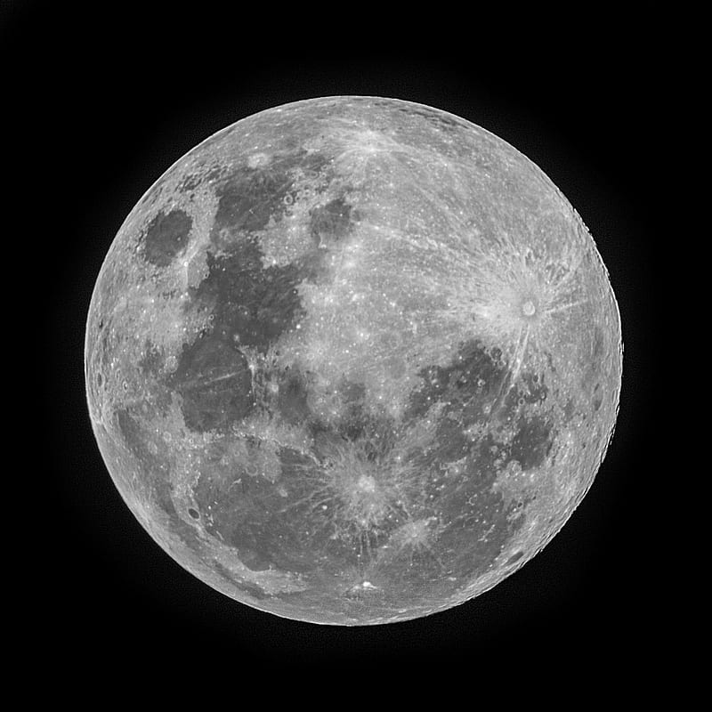 grayscale of full moon, HD phone wallpaper