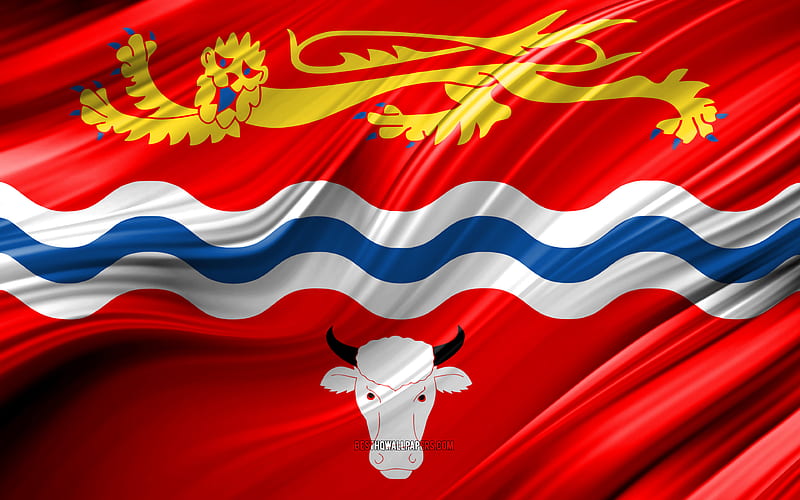 Herefordshire flag, english counties, 3D waves, Flag of Herefordshire, Counties of England, Herefordshire County, administrative districts, Europe, England, Herefordshire, HD wallpaper