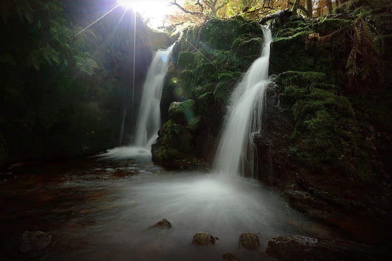 Venford Falls , waterfall, nature, HD wallpaper
