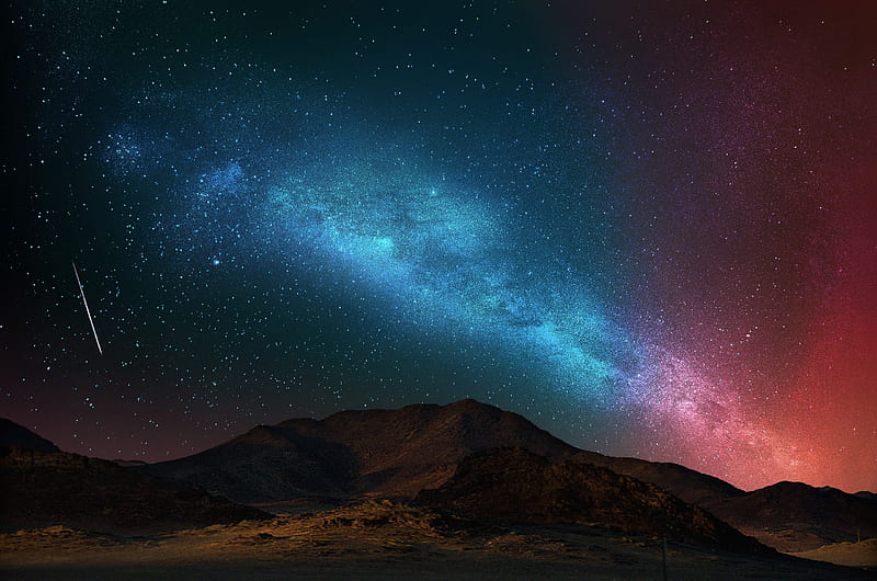 Nature Scenery Colorful Stars Space, stars, space, nature, HD wallpaper