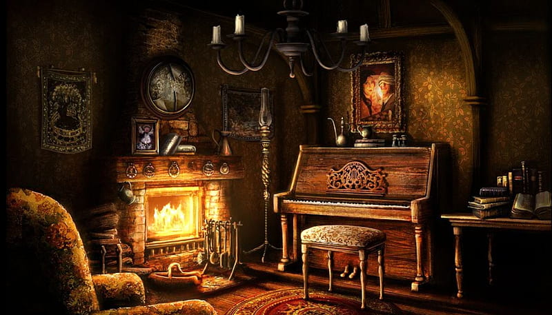 By the fireplace. - AI Generated Artwork - NightCafe Creator