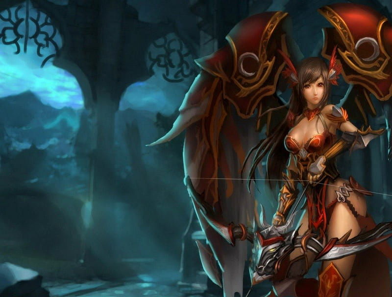 War time succubus warrior archer elfen HD wallpaper Peakpx