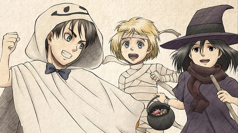 Attack On Titan Armin Arlert Eren Yeager Mikasa Ackerman Childhood Anime Hd Wallpaper Peakpx