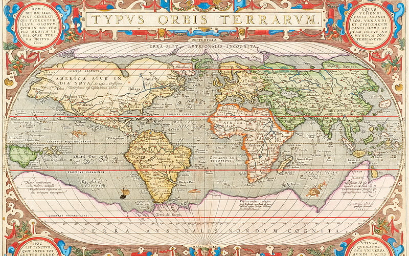 Old world map, map of continents, map of the Earth, vintage maps, retro map, world map concepts, HD wallpaper