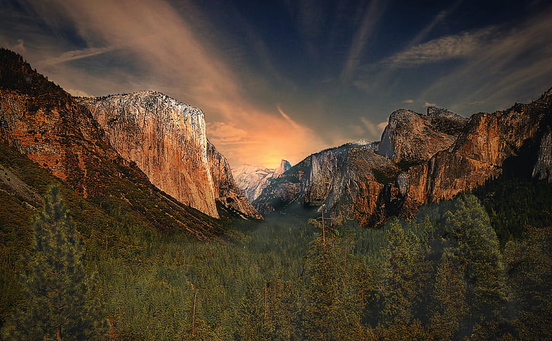 Gorgeous Yosemite Valley El Captain , yosemite, nature, mountains, HD wallpaper