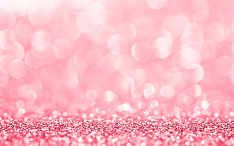 pink glitter background, creative pink background, blur, bokeh background, HD wallpaper