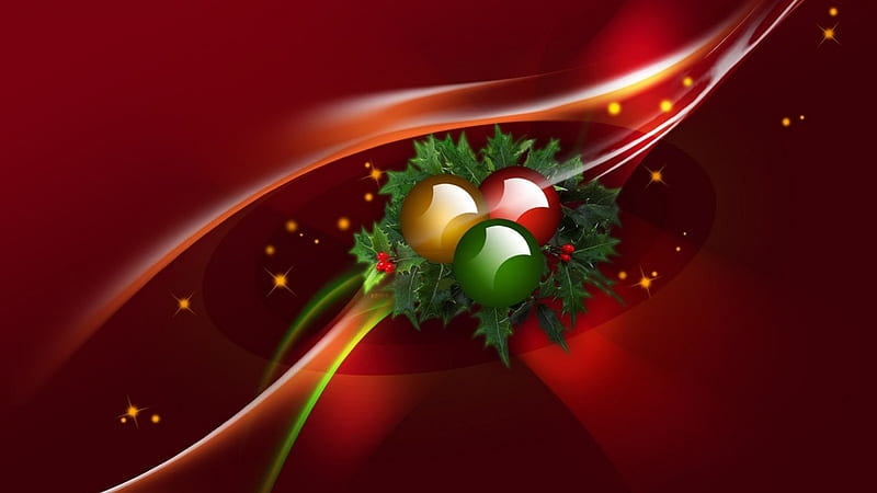 red christmas, bulbs, red, decoration, xmas, HD wallpaper