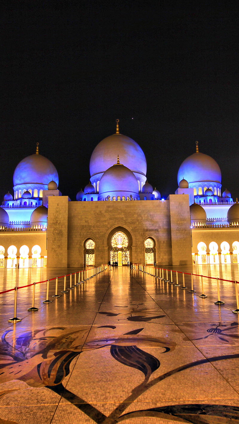 Abu Dhabi Mosque, allah, islam, islamic, religion, HD phone wallpaper