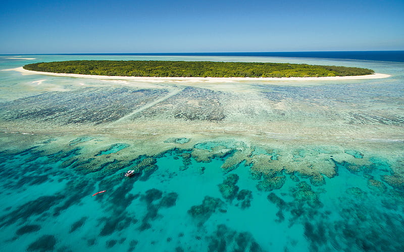 Rustic Island sea, summer, coast, Australia, HD wallpaper