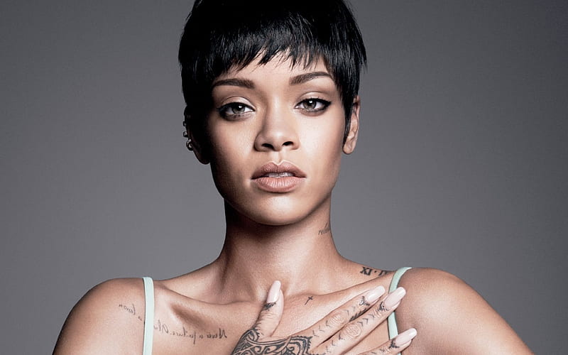 Rihanna, portrait, singer, beautiful woman, HD wallpaper