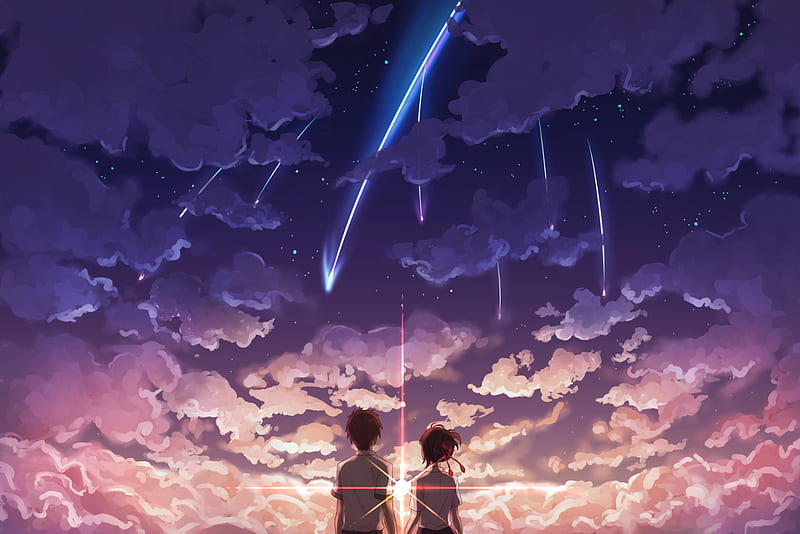 Your Name, anime, anime movie, best anime, fantasy, sky, star, sunset,  yourname, HD wallpaper | Peakpx